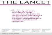 The Lancet : Les dommages causés à l’Institut Pasteur d’Iran : une menace sérieuse pour la sécurité sanitaire régionale